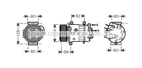 AVA QUALITY COOLING Компрессор, кондиционер PEK320